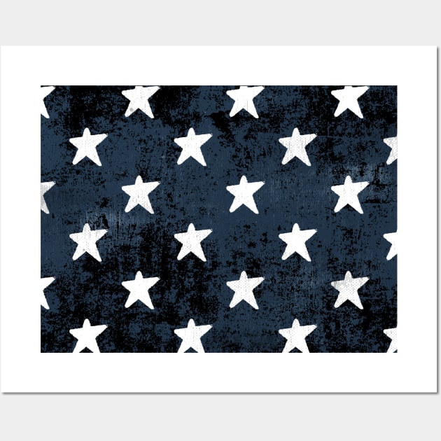 Blue American Stars Wall Art by cocorf